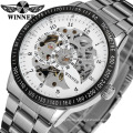 WINNER 8085  Blue Glass Water Resistant Skeleton Mechanical Sport Wrist Luxury Men Watches from China